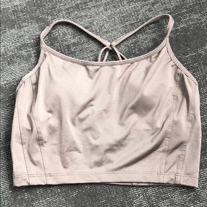 Athleta beloved bralette crop tank taupe small s